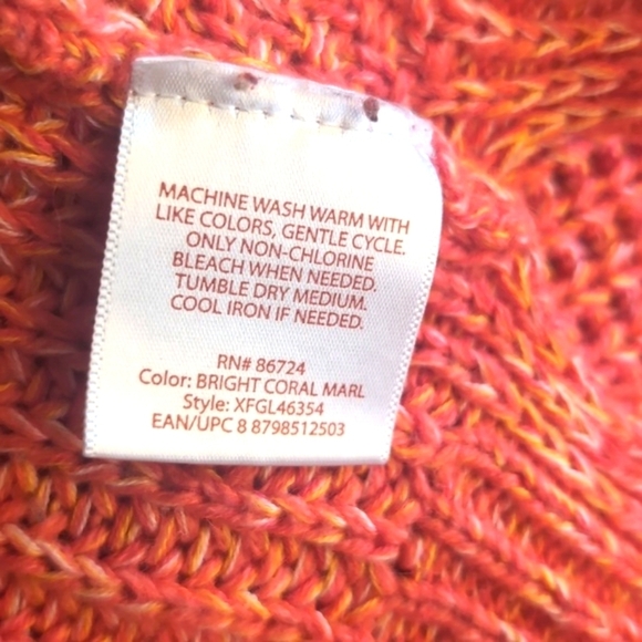 Faded Glory Crewneck Cable Knit Sweater Long Sleeve Pullover Top Size XL - Picture 9 of 9